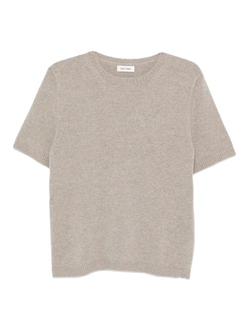 T-shirt girocollo in maglia Soft Goat | FW25SF2000400002GREIGE